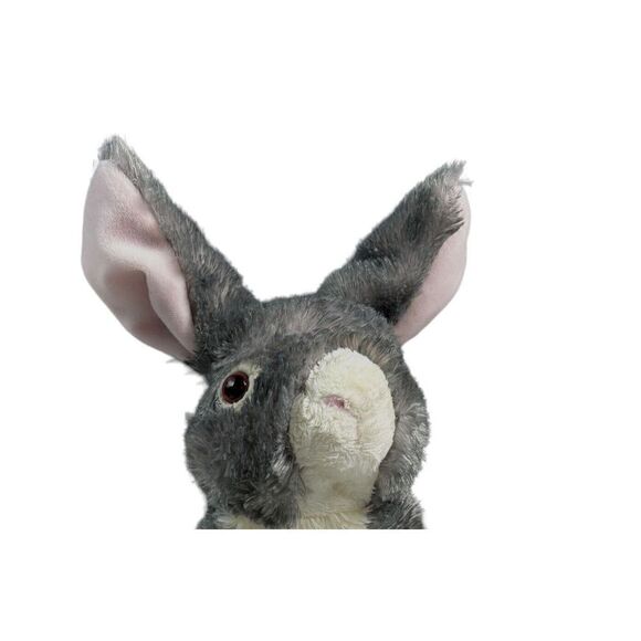 Aurora Bunny Rabbit Plush Gray Realistic Floppy FurryNovelty Gift Spring Lovey - Picture 7 of 7